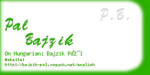 pal bajzik business card